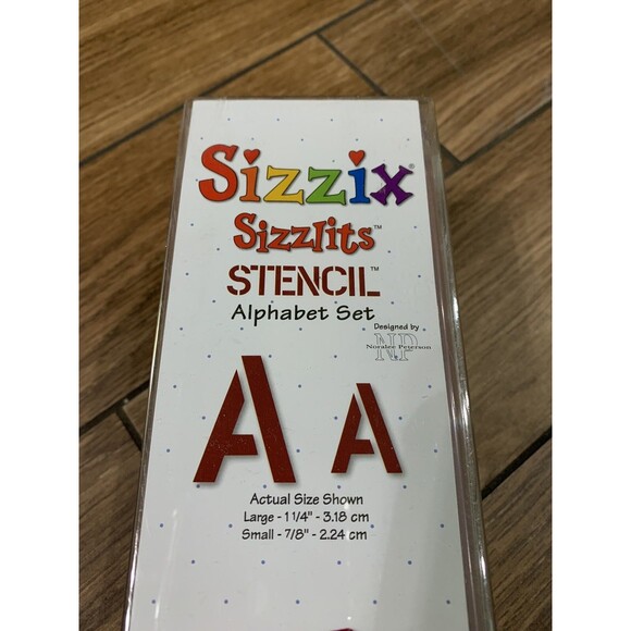 SIZZIX Sizzlits Stencil ALPHABET SET W/ Case 38-9732 New/Sealed Scrapbooking - Picture 7 of 11